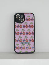 [MADE] cherry twin glass bumber case (pink)