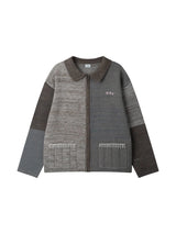 MELANGE KNIT JACKET (CHARCOAL)