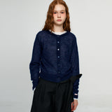 Mohair Round Neck Knit Cardigan_2Color