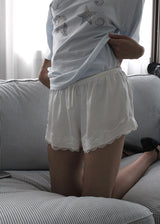 SATIN LACE SHORTS