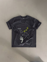 ヘビーコットン ソウル グラフィック Tシャツ (Tenta Tumble & Bio Washed)2サイズ - ヴィンテージブルー