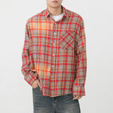 Rookie washing checked shirts 2color