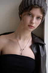 Drop star point chain necklace