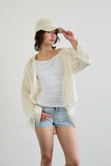 LUMINOUS OVERSIZED SHIRT / BEIGE