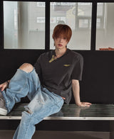 フィロ ダイアゴナル ヘンリーネック ショートスリーブ Tシャツ