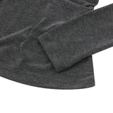 SELUA ONE SHOULDER UNBALANCE SHIRRING LONG SLEEVE T