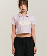 939ロゴカラークロップトップ (PINK/CAMO)