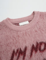 Lettering brush over knit
