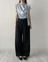291 Cotton High-Waisted Wide Pants
