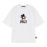 HOLY FLOWER OVER FIT SHORT-SLEEVED T-SHIRT_WHITE