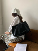 Classic Multi-Pocket Large Office Tote Shoulder Bag