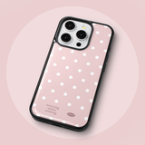ホリデーエポキシバンパーケース (pink mini dot)