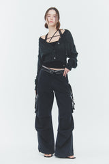 SARA CARGO PANTS black