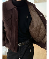 [F/W] Wool padding knit trucker jacket(4color)