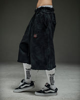 Washed destroyed bermuda P dusty gray