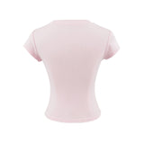 Lora Button Slim Tee