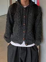  Level Tteokbokki Knit Hooded Cardigan