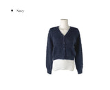 Doobie Soft Fur Button Long Sleeve Cardigan