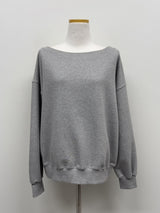 Two-way Boat Neck Over Fit Sweatshirt