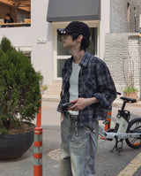 Cony Linen Crop Check Shirt