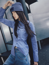 Curvy Line Shirt Blue