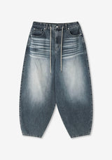CR Wide Denim Banding Balloon Pants