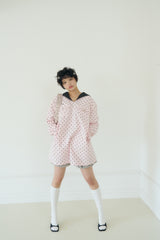 POLKA STAR PATCH SAILOR DRESS (PINK)