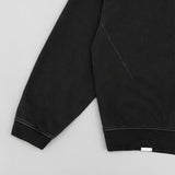オーバーサイズポロスウェットシャツ - ブラック