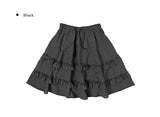 Warmin Frill Banding Check Midi Skirt