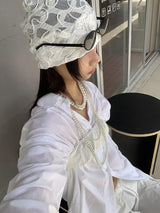[SUNMI着用] ロング レイヤード パール ネックレス