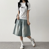 Meli Pintuck Denim Bermuda Shorts [Short & Long Selection*]