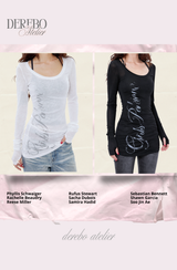 Trend lettering long-sleeve tee