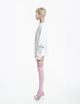 [2ND] CROSS SHOULDER SWEATSHIRT(WHITE)