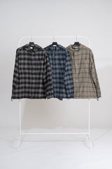Kio Blended Check Hooded Shirt