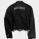 CROP DAMAGE DENIM JACKET