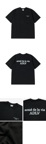 24FW ピクセルベーシックロゴショートスリーブTシャツブラック