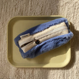 Clam round pencilcase _ Fur Cosy blue