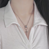 black wave ring star necklace