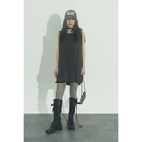 リボンミニドレス : CHARCOAL