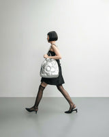 BLOOMING TOTE BAG | SILVER