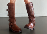 FAUX-LEATHER FEMININE POINT DAILY SIDE-BUCKLE 5CM PLATFORM HEELS - 2 COLOR