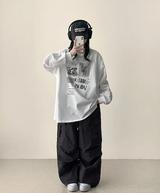 Lead Knee Pin Tuck Hem String Wide Pants