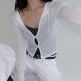 [Locabin] See-Through Round Cardigan - 6 Colors