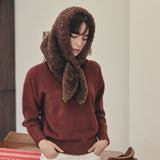 Label Fur Bandana / Brown