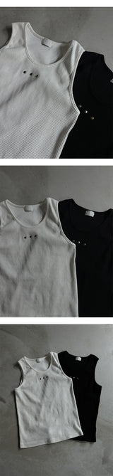 [S/S] Stud golgi sleeveless(2color)