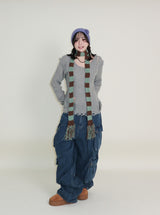 Zelda Double Pocket String Wide Denim Pants