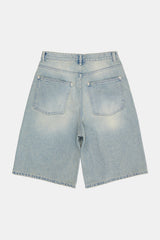 Ocean blue bermuda denim pants