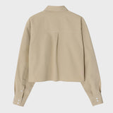 Campus Lover Beige Crop Shirt [For women]
