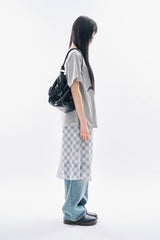 Viva see-through check skirt