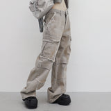 (Unisex) Bison Cargo Wide Denim